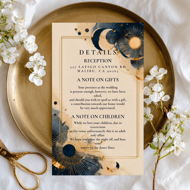 Dark Astrology Wedding Enclosure Card (Creator Uploaded)