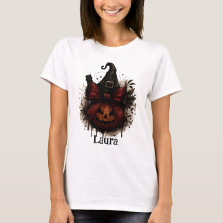 Dark Aura Shadow T-Shirt – Custom Name Gothic Grap