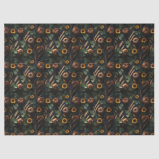 Dark Autumn Harvest – Pumpkins, Wheat Sunflowers Tissue Paper