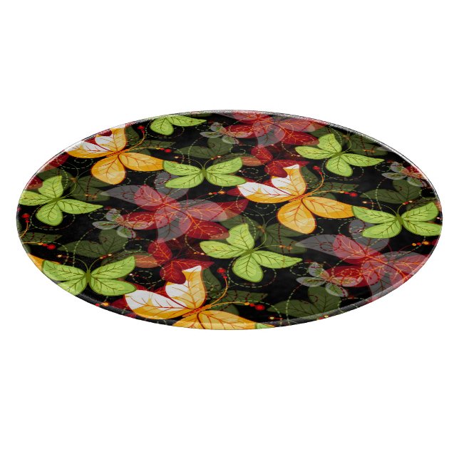 Dark Autumn Pattern Cutting Board (Corner)