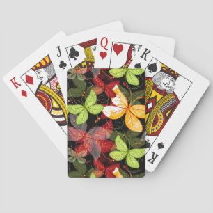 Dark Autumn Pattern Playing Cards