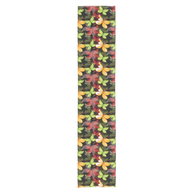 Dark Autumn Pattern Short Table Runner (Front)