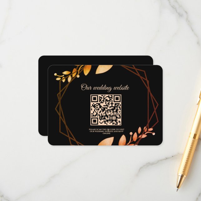 Dark Autumn romance bohemian simple Enclosure Card (Front/Back In Situ)