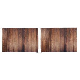 Dark Barn Wood Pillowcase