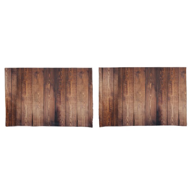 Dark Barn Wood Pillowcase (Front-Set)