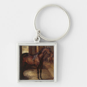 Dark Bay Horse in the stable Key Ring