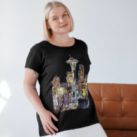 Dark be the Night - Luminous Seattle Skyline