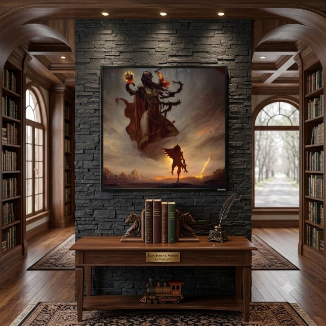 Dark Beast vs. Warrior Photo Print (Creator Uploaded)