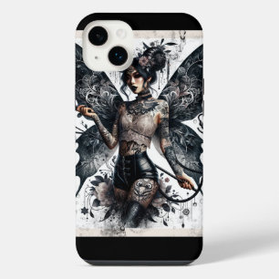 Dark Beauty Gothic Asian Fairy Tattoos & Whip iPhone 14 Plus Case