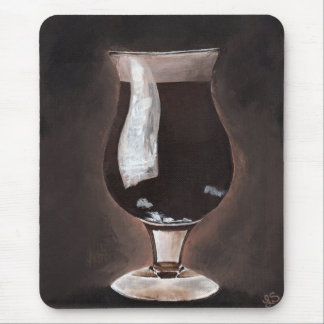 Dark Beer in Tulip Glass Porter Stout Painting Art Mouse Pad