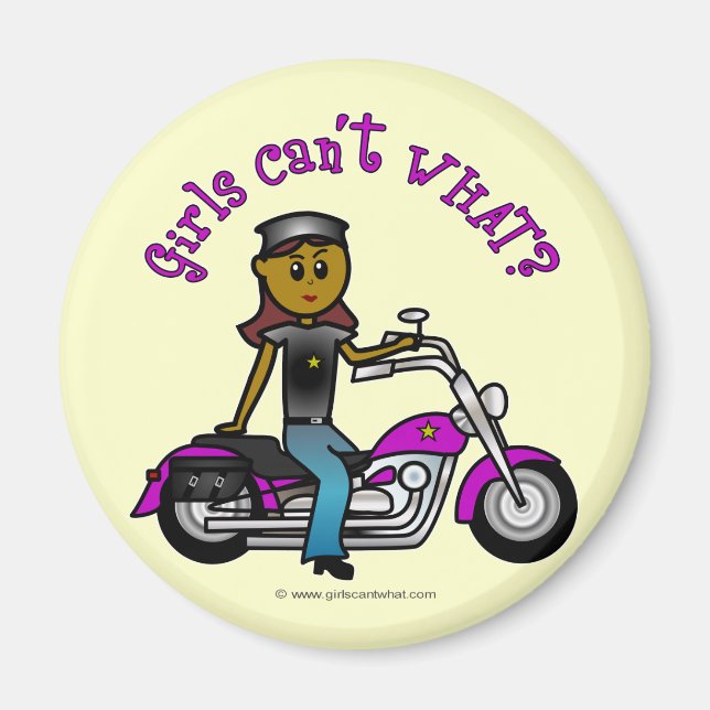 Dark Biker Girl Magnet (Front)