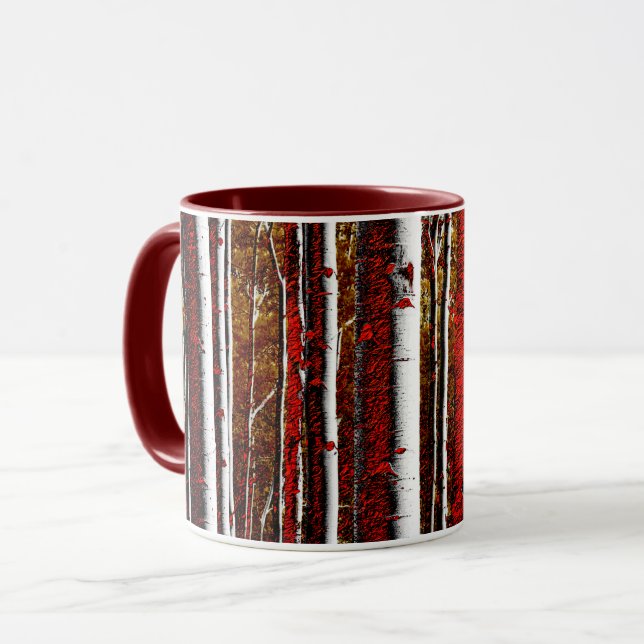 Dark Birch Forest Mug (Front Left)