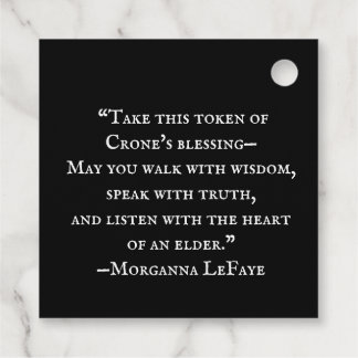 Dark Bloom Croning Ceremony Favour Tags