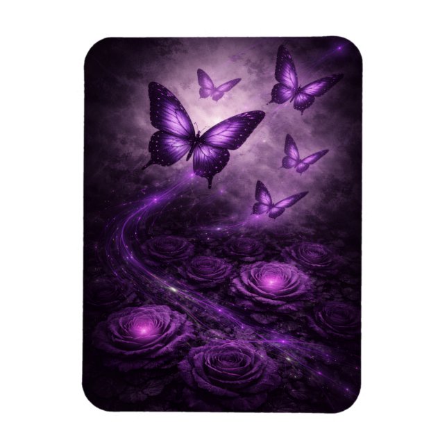 Dark Bloom Gothic Floral Decor Magnet (Vertical)