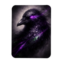 Dark Bloom Raven Flexible Magnet