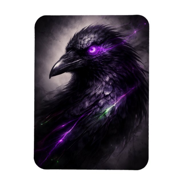 Dark Bloom Raven Flexible Magnet (Vertical)