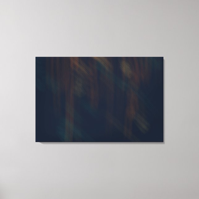 Dark blue abstract painting canvas print (Front)