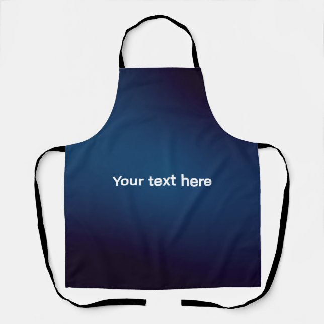 Dark Blue Abstract Pattern | Add Text Apron (Front)