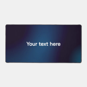 Dark Blue Abstract Pattern Add Text Desk Mat