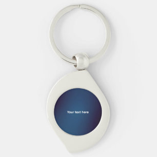 Dark Blue Abstract Pattern Add Text Key Ring