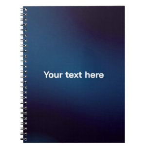 Dark Blue Abstract Pattern   Add Text Notebook