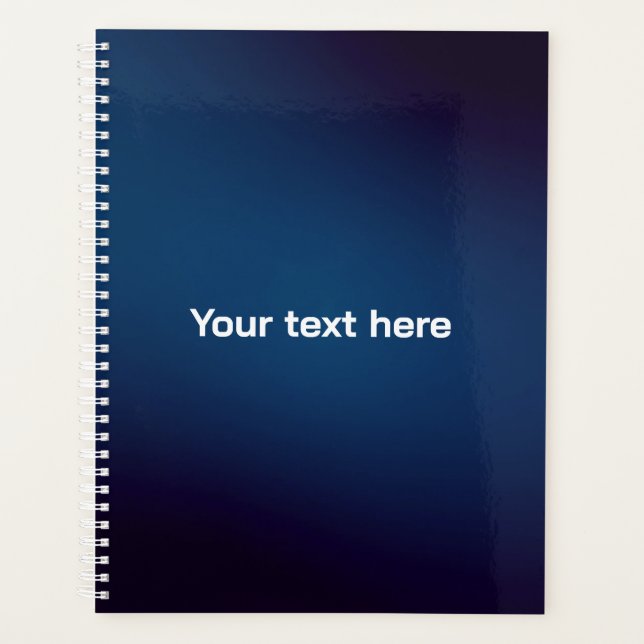 Dark Blue Abstract Pattern | Add Text Planner (Front)
