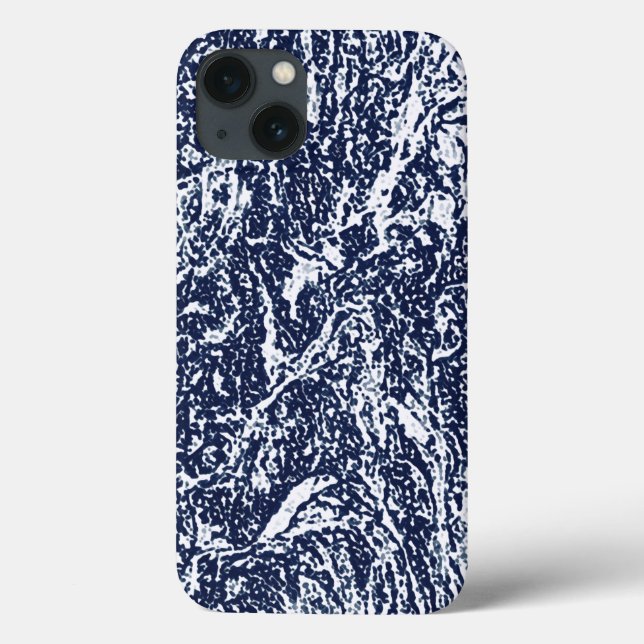 Dark Blue Abstract Pattern Case-Mate iPhone Case (Back)