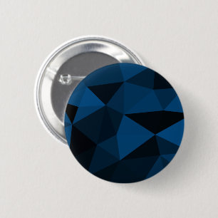 Dark blue and black geometric mesh pattern 6 cm round badge