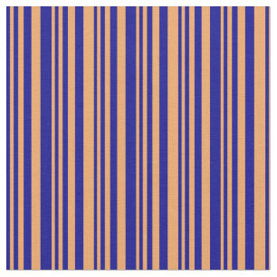 Dark Blue and Brown Coloured Pattern Fabric