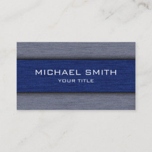 Dark Blue and Grey Professional Modern Business Card