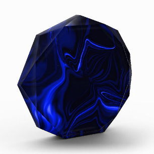 Dark blue and light curves with dark background. photo block