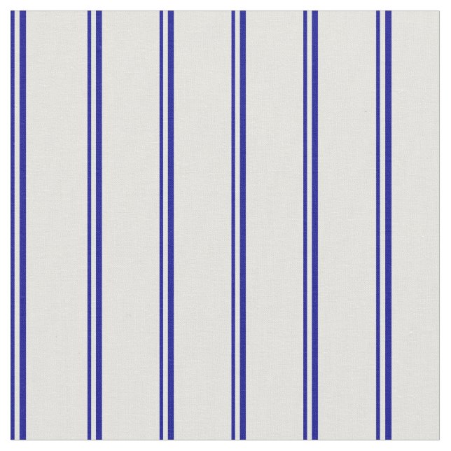 Dark Blue and Light Cyan Coloured Lined Pattern Fabric (Close Up)