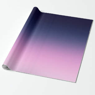 Dark blue and light pink gradient wrapping paper