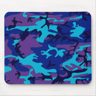 Dark Blue and Purple Camouflage Mousepad
