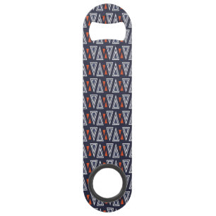 Dark Blue and Red Geometric Triangles Pattern