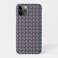 Dark Blue and Red Geometric Triangles Pattern