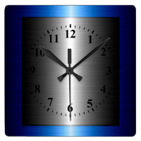 Dark Blue and Silver Stainless Steel Metal