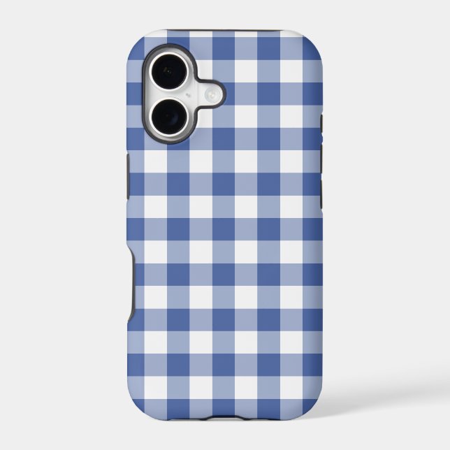 Dark Blue and White Check Gingham Pattern (Back)