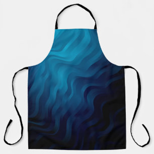 Dark BLUE background with lines. Colourful illustr Apron