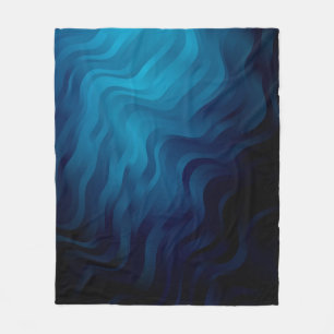 Dark BLUE background with lines. Colourful illustr Fleece Blanket