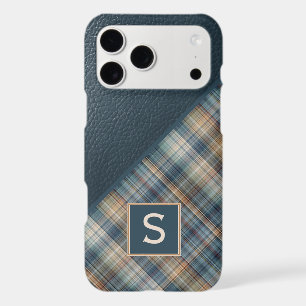 Dark Blue Beige Tan Brown Plaid Gingham Pattern