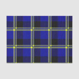Dark Blue, Black and Yellow Plaid Tissue Paper