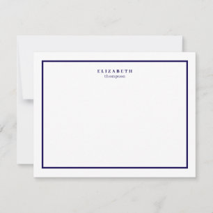 Dark Blue Border Modern Simple Card