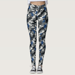 Dark Blue Camo Leggings