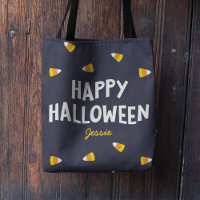 Dark Blue Candy Corn Happy Halloween