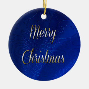 Dark Blue Christmas Ceramic Tree Decoration