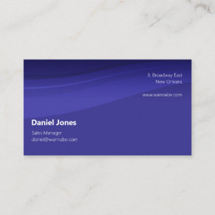 Dark blue classic customisable business card