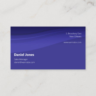 Dark blue classic customizable business card