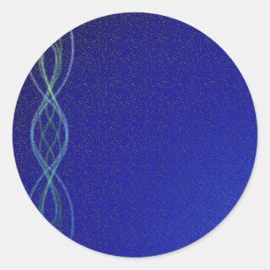 Dark Blue Classic Round Sticker