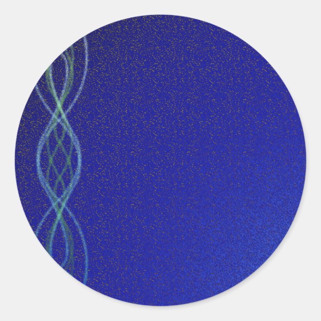 Dark Blue Classic Round Sticker (Front)